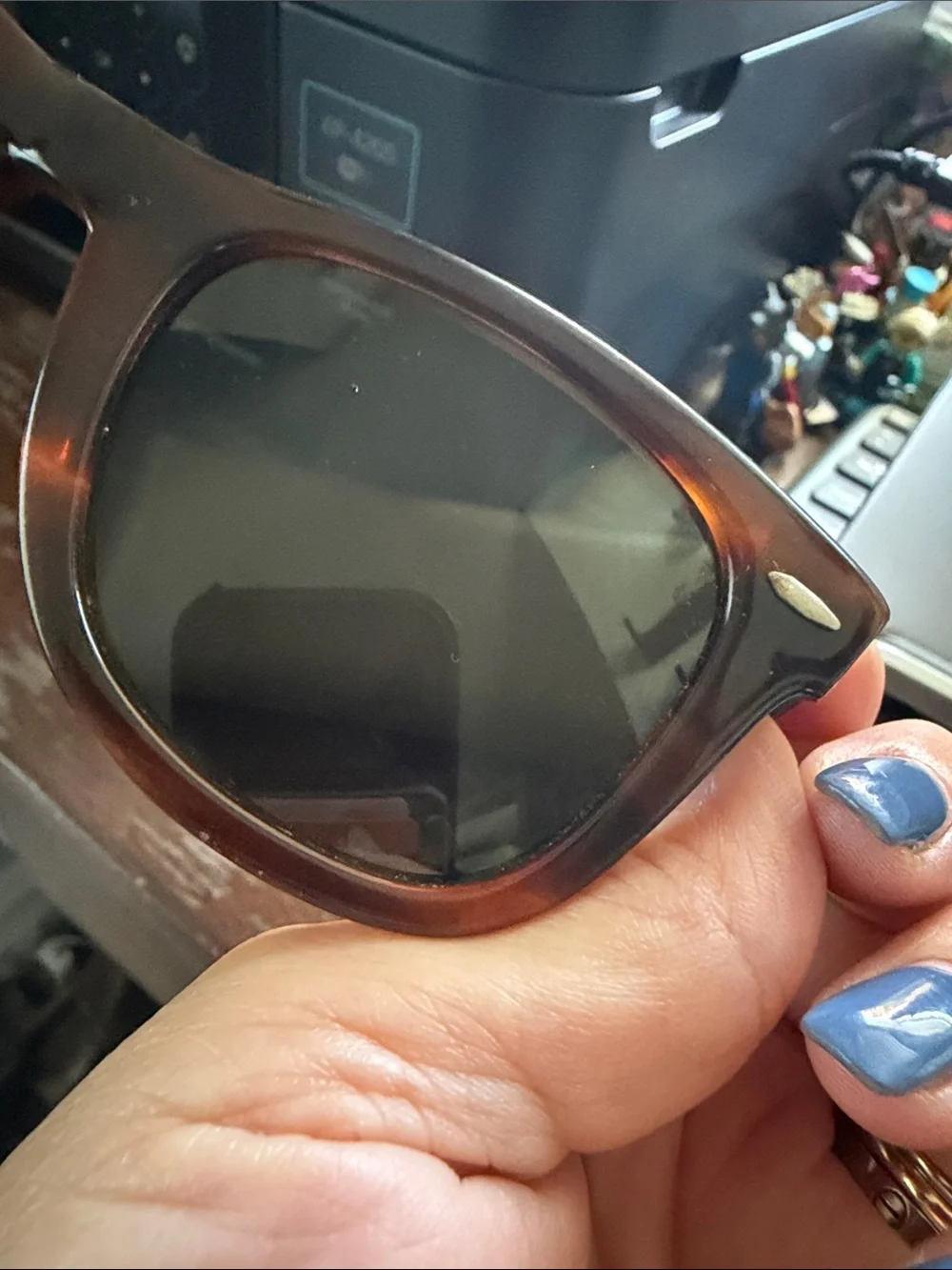 Vintage B&L Ray Ban Brown Tortoiseshell Sunglasses with tan soft case